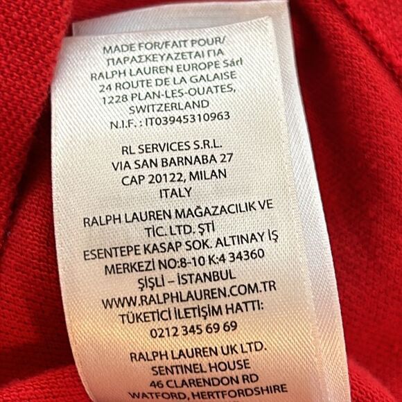 Sports car 🚘 red long sleeve Polo by Ralph Lauren cotton comfy - Picture 8 of 17